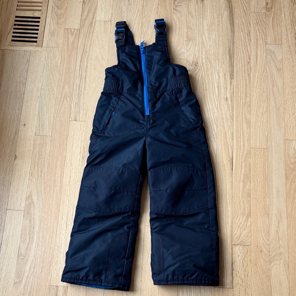 Champion Kids Black Overalls with Blue Zipper